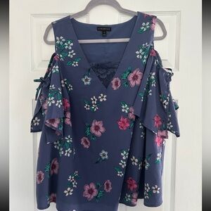 Lane Bryant plus size cold shoulder blouse